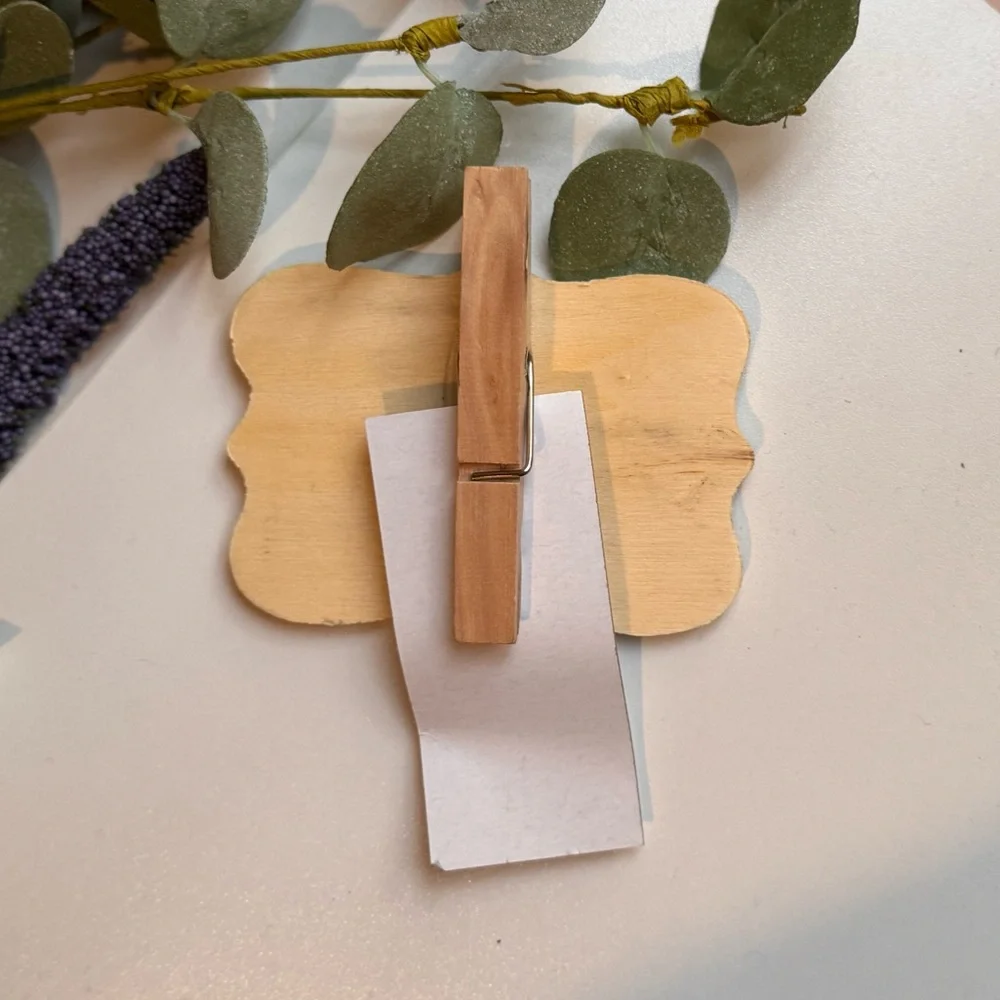 Black Chalkboard Clothespin Clip